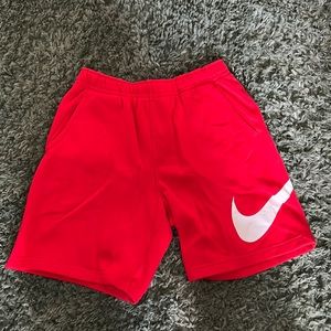 Red cotton Nike shorts size medium
